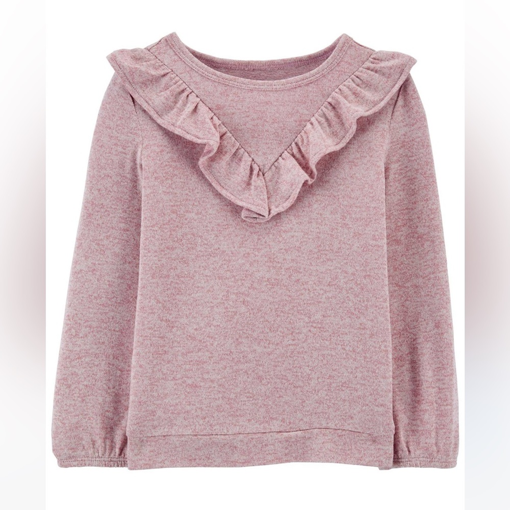 V-Ruffle Cozy Top
